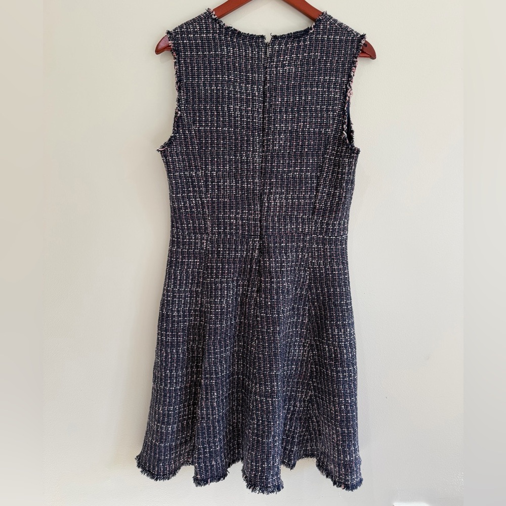 Rebecca Taylor Navy Blue Tweed A-line Dress - Picture 3 of 13